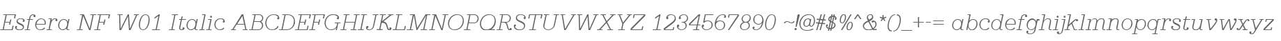Esfera NF W01 Italic