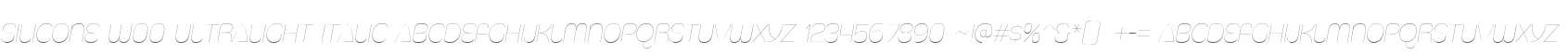 Silicone W00 UltraLight Italic