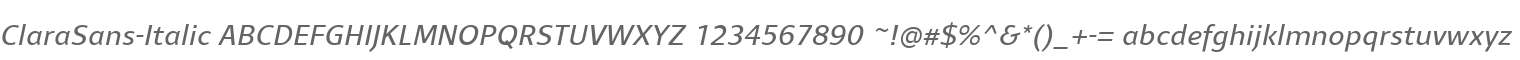 ClaraSans-Italic