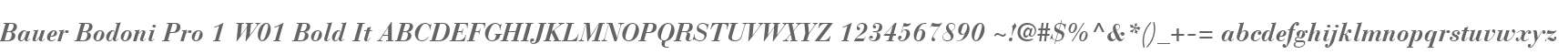Bauer Bodoni Pro 1 W01 Bold It