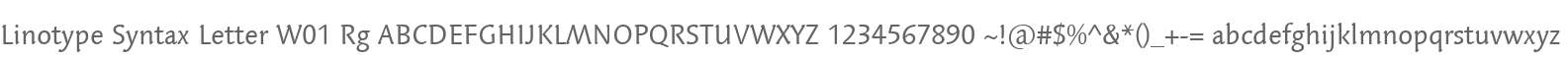 Linotype Syntax Letter W01 Rg