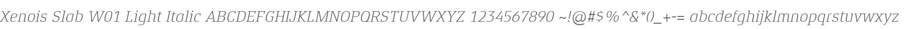 Xenois Slab W01 Light Italic