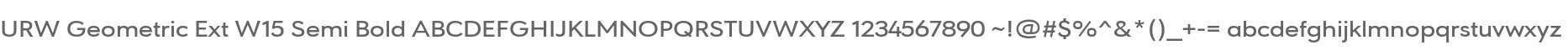 URW Geometric Ext W15 Semi Bold