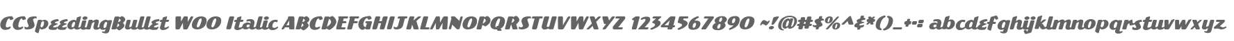 CCSpeedingBullet W00 Italic
