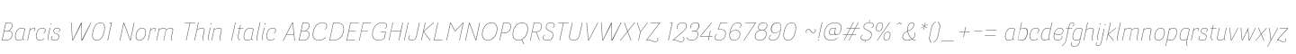 Barcis W01 Norm Thin Italic