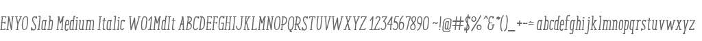 ENYO Slab Medium Italic W01MdIt