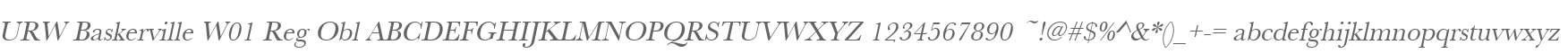 URW Baskerville W01 Reg Obl