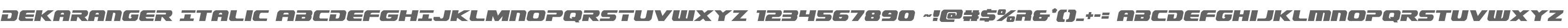Dekaranger Italic
