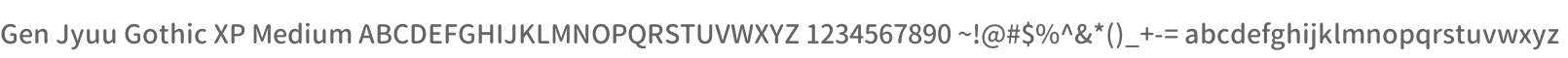 Gen Jyuu Gothic XP Medium