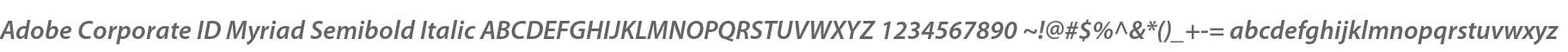 Adobe Corporate ID Myriad Semibold Italic