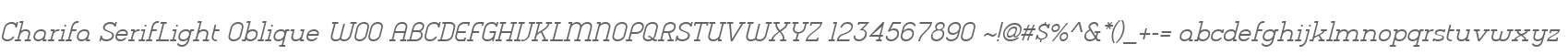 Charifa SerifLight Oblique W00
