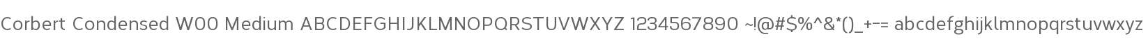 Corbert Condensed W00 Medium