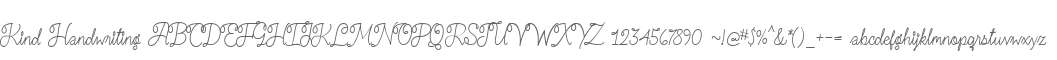 Kind Handwriting