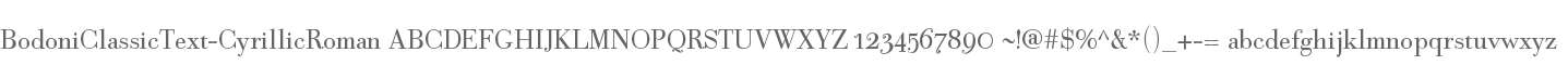Bodoni Classic Text Cyrillic