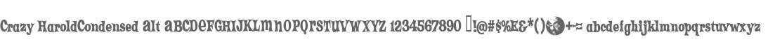 Crazy HaroldCondensed Alt