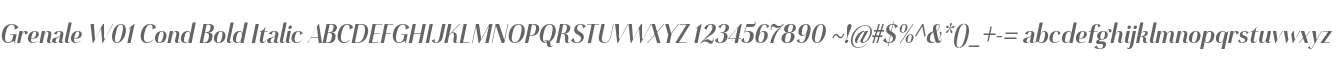 Grenale W01 Cond Bold Italic
