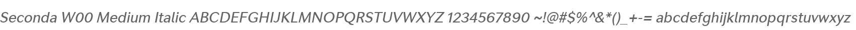 Seconda W00 Medium Italic