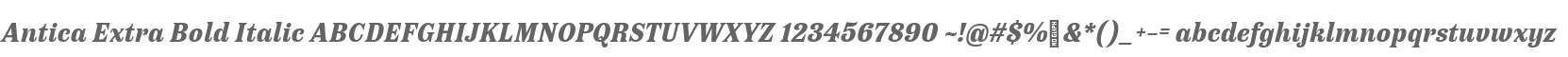Antica Extra Bold Italic