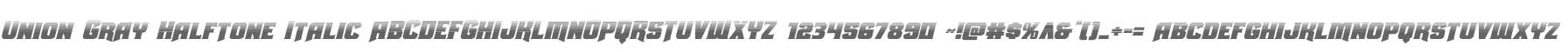 Union Gray Halftone Italic