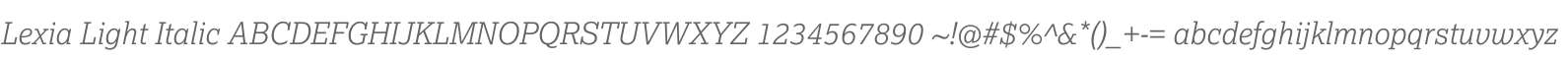 Lexia Light Italic