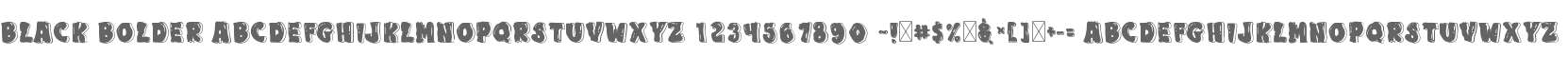 BLack Bolder