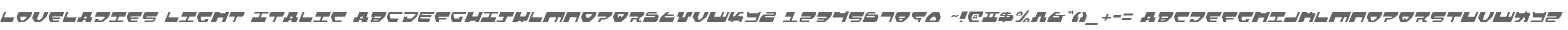 Loveladies Light Italic