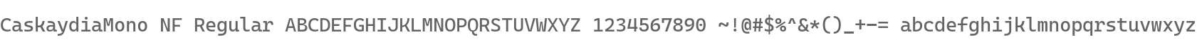CaskaydiaMono NF