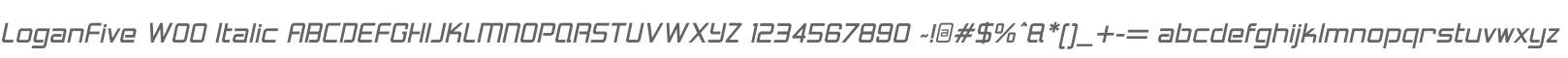 LoganFive W00 Italic