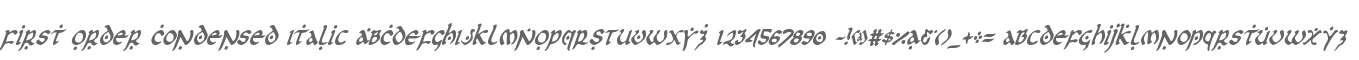 First Order Condensed Italic