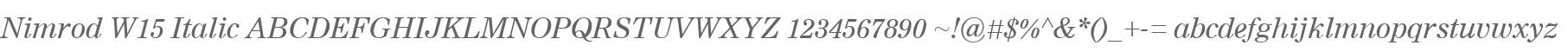 Nimrod W15 Italic