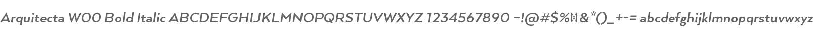 Arquitecta W00 Bold Italic