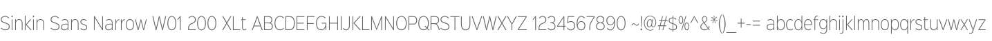 Sinkin Sans Narrow W01 200 XLt