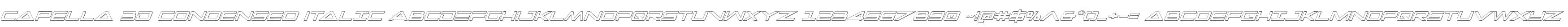 Capella 3D Condensed Italic