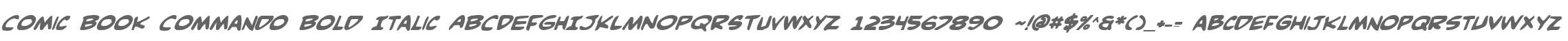 Comic Book Commando Bold Italic V2