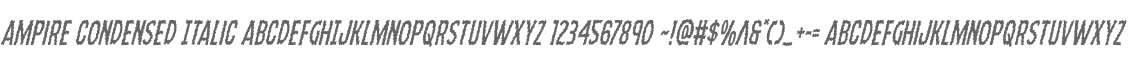 Ampire Condensed Italic