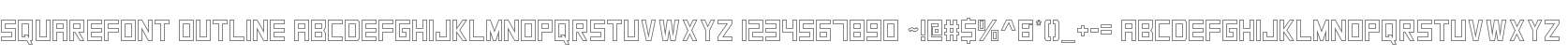 SquareFont Outline