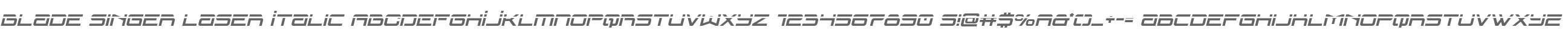 Blade Singer Laser Italic