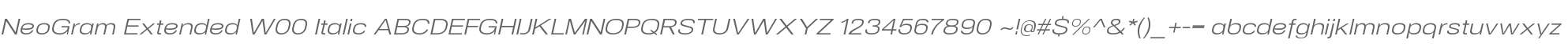 NeoGram Extended W00 Italic