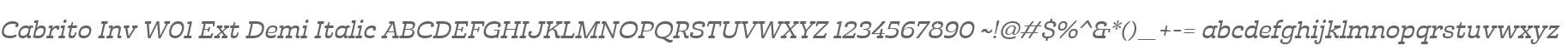 Cabrito Inv W01 Ext Demi Italic