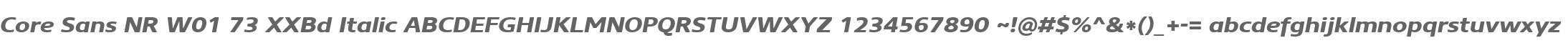 Core Sans NR W01 73 XXBd Italic