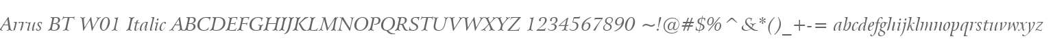 Arrus BT W01 Italic