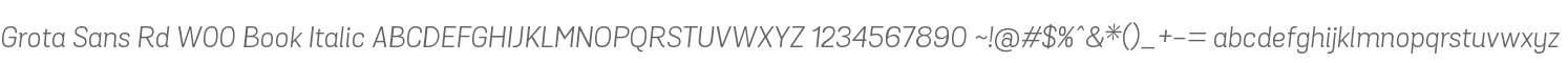 Grota Sans Rd W00 Book Italic