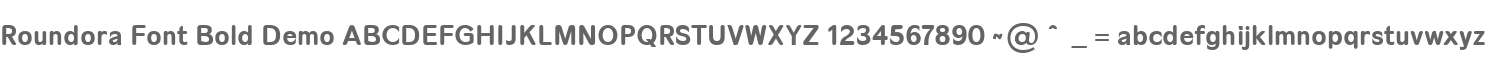 Roundora Font Demo
