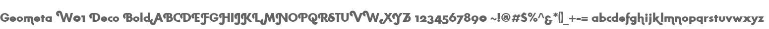 Geometa W01 Deco Bold