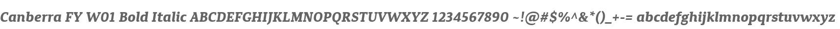 Canberra FY W01 Bold Italic