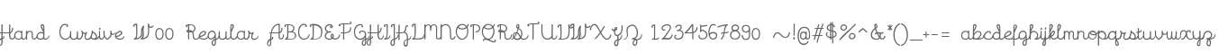 Hand Cursive W00 Regular