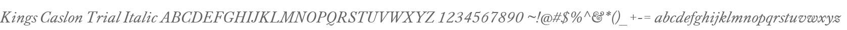 Kings Caslon Trial