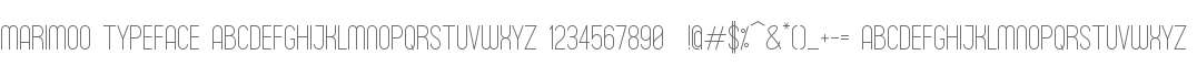 MARIMOO Typeface