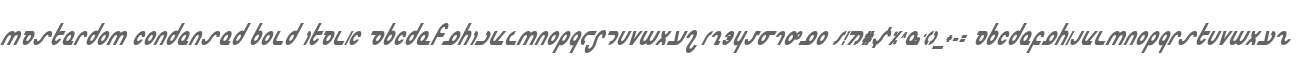Masterdom Condensed Bold Italic