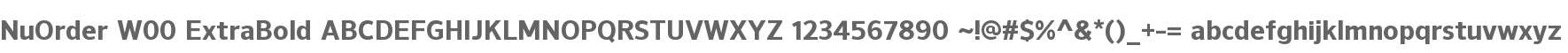 NuOrder W00 ExtraBold